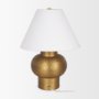 70747 - Salaah Antique Gold Brushed Metal w/ Cream Shade Table Lamp