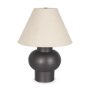 70748 - Salaah Black Brushed Metal w/ Beige Shade Table Lamp