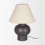 70748 - Salaah Black Brushed Metal w/ Beige Shade Table Lamp