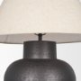 70748 - Salaah Black Brushed Metal w/ Beige Shade Table Lamp