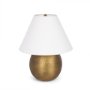 70749 - Sadiyah Antiqued Gold Brushed Metal w/ Cream Shade Table Lamp