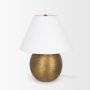 70749 - Sadiyah Antiqued Gold Brushed Metal w/ Cream Shade Table Lamp