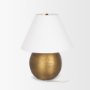 70749 - Sadiyah Antiqued Gold Brushed Metal w/ Cream Shade Table Lamp