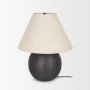 70750 - Sadiyah Black Brushed Metal w/ Beige Shade Table Lamp