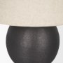 70750 - Sadiyah Black Brushed Metal w/ Beige Shade Table Lamp