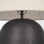 70750 - Sadiyah Black Brushed Metal w/ Beige Shade Table Lamp