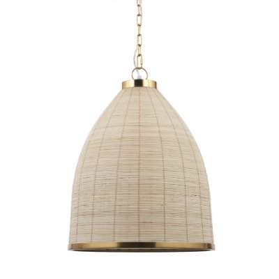 70752 - Saliha Cane w/ Brass Metal Pendant Light