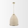 70752 - Saliha Cane w/ Brass Metal Pendant Light