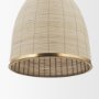 70752 - Saliha Cane w/ Brass Metal Pendant Light