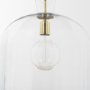 70753 - Sadah Large Clear Blown Glass w/ Gold Metal Pendant Light