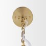 70754 - Sadah Tall Clear Blown Glass w/ Gold Metal Pendant Light