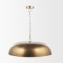 70758 - Sanne Antiqued Gold Metal w/ Silver Foil Wide Pendant Light