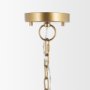 70758 - Sanne Antiqued Gold Metal w/ Silver Foil Wide Pendant Light