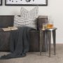 70618 - Maggie Textured Silver Nickel Cast Aluminum Metal Accent Table