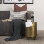 70741 - Rosh Textured Gold Metal w/ Acid Wash  Accent Table