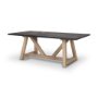 70557-AB - Rialto Rectangular Two-Tone Black and Brown Solid Wood Dining Table