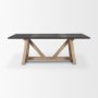 70557-AB - Rialto Rectangular Two-Tone Black and Brown Solid Wood Dining Table