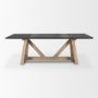 70558-AB - Rialto Rectangular Two-Tone Black and Brown Solid Wood Dining Table