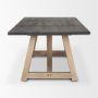 70558-AB - Rialto Rectangular Two-Tone Black and Brown Solid Wood Dining Table