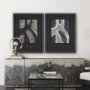 15257 - Contrasting Paths II by Studio M a handmade Original Framed 3D Textured Artwork under Glass