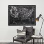 101572-L - Explorer USA Map Noir by Vintage Collection a Hand Embellished Textured Canvas