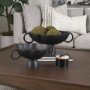 70723 - Radka Small Matte Black Metal Decorative Bowl