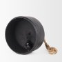 70654 - Quincy Large Matte Black Metal Decorative Bell Object