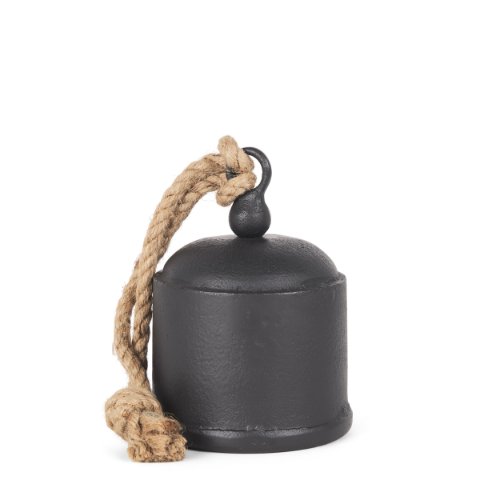70655 - Quincy Medium Matte Black Metal Decorative Bell Object
