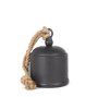 70655 - Quincy Medium Matte Black Metal Decorative Bell Object