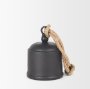 70655 - Quincy Medium Matte Black Metal Decorative Bell Object