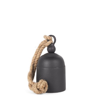 70656 - Quincy Small Matte Black Metal Decorative Bell Object