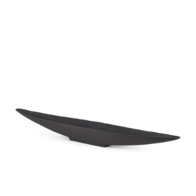 70658 - Piero Large Matte Black Metal Decorative Bowl