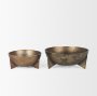 70661 - Quita Large Gold Metal Decorative Bowls (Set of 2)