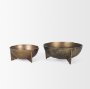 70661 - Quita Large Gold Metal Decorative Bowls (Set of 2)