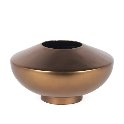 70662 - Quiana Large Gold Metal Vase