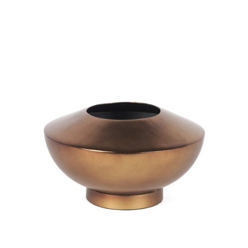 70663 - Quiana Medium Textured Gold Metal Vase