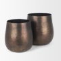 70664 - Quade Large Textured Gold Metal Planter