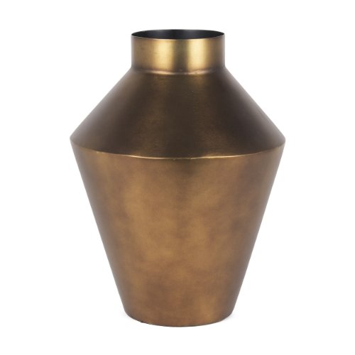 70666 - Perrin Large Brushed Gold Metal Decorative Vase