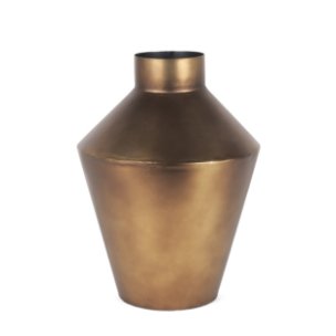 Perrin Small Brushed Gold Metal Decorative Vase
