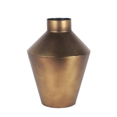 70667 - Perrin Small Brushed Gold Metal Decorative Vase