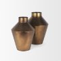 70667 - Perrin Small Brushed Gold Metal Decorative Vase