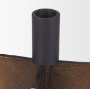 70669 - Pia Antiqued Gold w/ Black Metal Taper Candleholder (Set of 2)