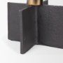70671 - Pia Matte Black w/ Brushed Gold Metal Taper Candleholder (Set of 2)