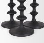 70673 - Paolo Matte Black Metal Candle Holder (Set of 3)