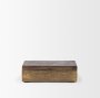 70674 - Porschia Small Antiqued Gold Metal Decorative Box