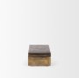 70674 - Porschia Small Antiqued Gold Metal Decorative Box