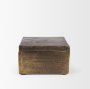70675 - Porschia Large Antiqued Gold Metal Decorative Box