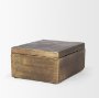 70675 - Porschia Large Antiqued Gold Metal Decorative Box