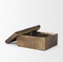 70675 - Porschia Large Antiqued Gold Metal Decorative Box