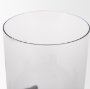 70677 - Price Small Matte Black-Brown Metal w/ Glass Hurricane Candle Holder